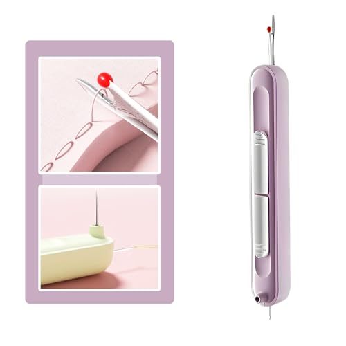 Upgraded 2 in 1 Automatic Needle Threaders Seam Ripper,Quilting Supplies Sewing Kit,Quick Sewing Machine Loop Needle Threader