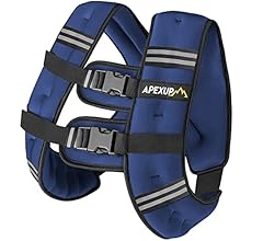 APEXUP Weighted Vest Men 5lbs/10lbs/15lbs/20lbs/25lbs/30lbs Weights with Reflective Stripe, Weighted vest for Women Workout…