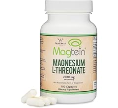 Magnesium L Threonate Capsules (Magtein) – High Absorption Supplement – Bioavailable Form for Sleep and Cognitive Function …