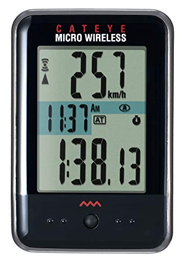 キャットアイ(CAT EYE) サイクルコンピューター MICRO WIRELESS ブラック CC-MC200W スピードメーター 自転車