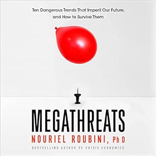 MegaThreats Audiolibro Por Nouriel Roubini arte de portada