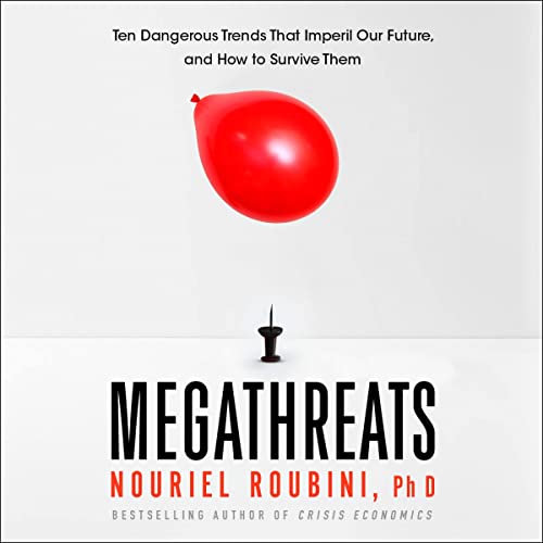 MegaThreats Audiolivro Por Nouriel Roubini capa