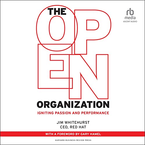 Diseño de la portada del título The Open Organization