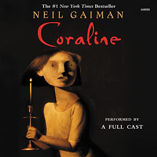 Coraline Audiolibro Por Neil Gaiman arte de portada