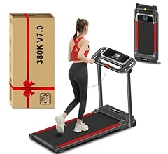 Treadmill for Home, 3.0 HP Foldable Portable Treadmill with Handle, Small Compact Treadmill 300 LBS Capacity with 12 Preset…