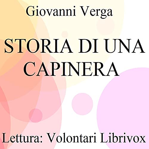 Storia di una capinera Audiolibro Por Giovanni Verga arte de portada