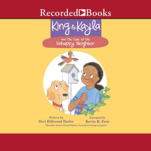 Diseño de la portada del título King & Kayla and the Case of the Unhappy Neighbor