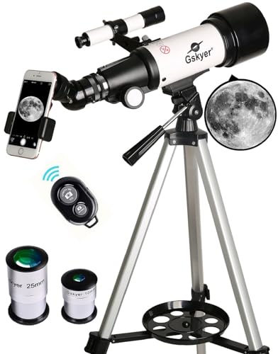 Gskyer Telescope, 70mm Aperture 400mm AZ Mount Astronomical Refracting Telescope for Kids Beginners - Travel Telescope with C