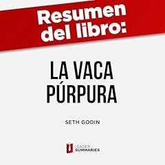 Diseño de la portada del título Resumen del libro "La vaca púrpura" de Seth Godin