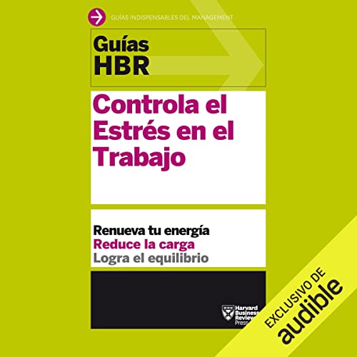 Diseño de la portada del título Guías HBR: Controla el estrés en el trabajo