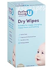 babyU Dry Wipes | Soft &amp; Thick | Fragrance &amp; Chemical Free | Use wet or dry | Biodegradable