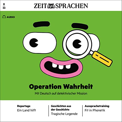 Page de couverture de Deutsch perfekt Audio - Mit Deutsch auf detektivischer Mission. 8/2022