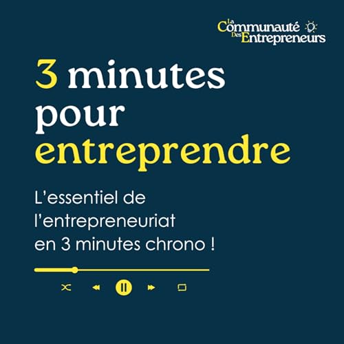 Page de couverture de 3 minutes pour entreprendre