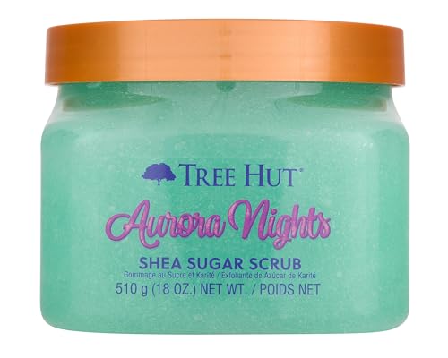 Tree Hut Aurora Nights Shea Sugar Scrub | Exfoliating Body Scrub Removes Dead, Dry Skin for a Soft & Hydrated Feel | Nourishi