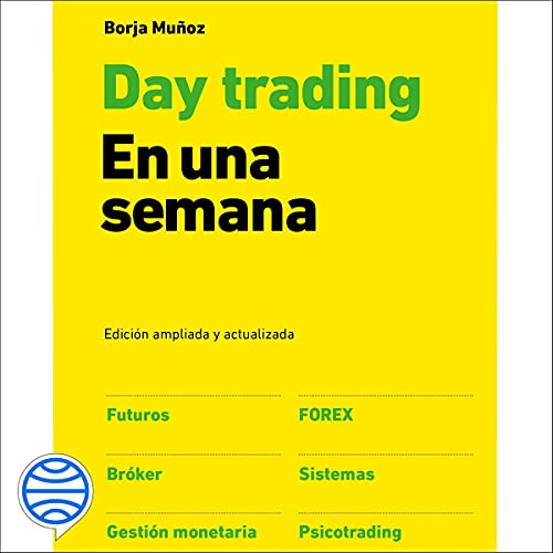 Diseño de la portada del título Day trading en una semana