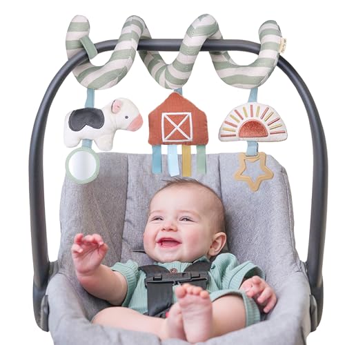 Itzy Ritzy Spiral Car Seat & Stroller Activity Toy - Stroller & Car Seat Toys for Ages 0 Months and Up - Hanging Toys Include