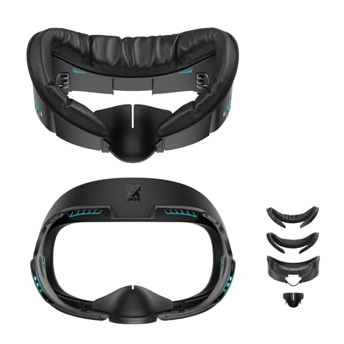 AMVR Face Cover Pad Interfaz Facial Compatible con Meta/Oculus Quest 3 Accesorios, con la Cara de PU Suave Almohadilla de Rep