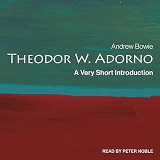 Theodor Adorno Audiolibro Por Andrew Bowie arte de portada