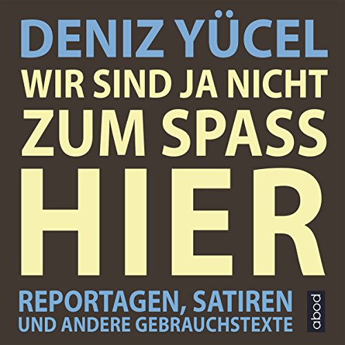 Wir sind ja nicht zum Spaß hier Audiolivro Por Deniz Yücel capa