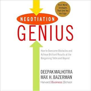 Negotiation Genius Audiobook By Deepak Malhotra, Max Bazerman cover art