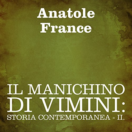 Diseño de la portada del título Il manichino di vimini: Storia contemporanea - II