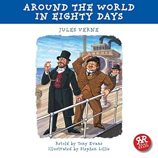 Around the World in Eighty Days Audiolibro Por Jules Verne, Tony Evans arte de portada