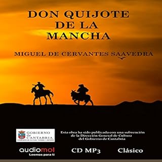 Don Quijote de la Mancha Audiolibro Por Miguel de Cervantes arte de portada