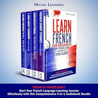 Learn French for Beginners in Your Car or While You Sleep Audiolibro Por Michel Leandres arte de portada