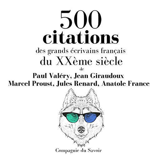 Diseño de la portada del título 500 citations des grands écrivains français du XXème siècle