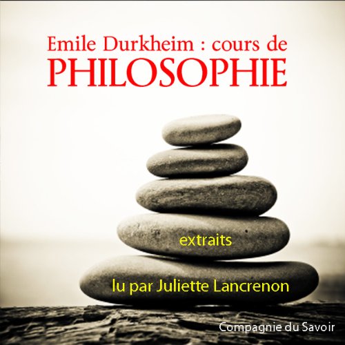 Cours de philosophie Audiolibro Por Émile Durkheim arte de portada