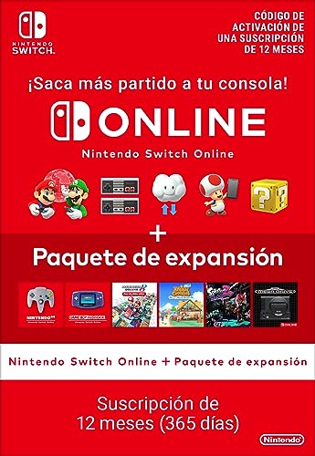 Nintendo Switch Online + Paquete de expansión (Suscripción individual) - Standard | Nintendo Switch - Código de descarga