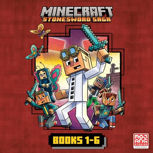 Minecraft Stonesword Saga Chapter Book Boxed Set (Minecraft Stonesword Saga) Audiolibro Por Nick Eliopulos arte de portada