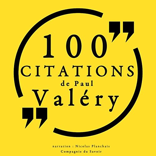 Diseño de la portada del título 100 citations de Paul Valéry