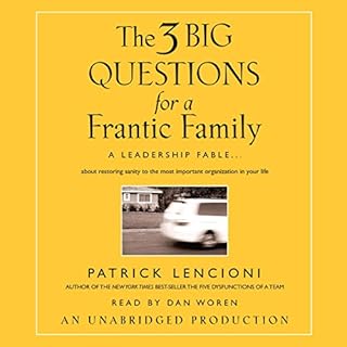 The Three Big Questions for the Frantic Family Audiobook By Patrick Lencioni cover art