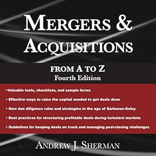 Mergers & Acquisitions from A to Z, Fourth Edition Audiolibro Por Andrew J. Sherman arte de portada