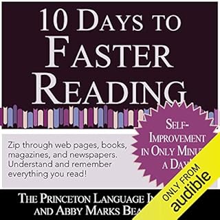 10 Days to Faster Reading: Jump-Start Your Reading Skills with Speed reading Audiobook By The Princeton Language Institute, A