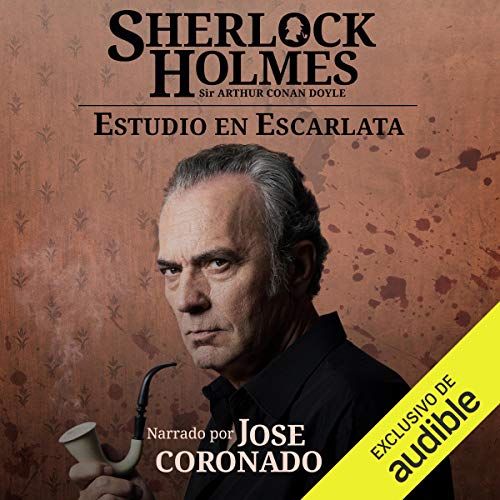 Diseño de la portada del título Sherlock Holmes - Estudio en escarlata