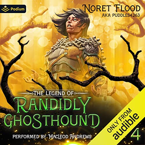 Diseño de la portada del título The Legend of Randidly Ghosthound 4