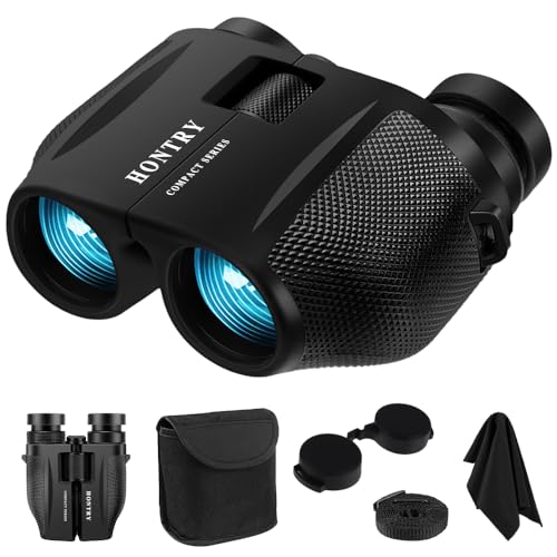 Hontry Binoculars for Adults and Kids, 10x25 Compact Binoculars for Bird Watching, Theater and Concerts, Cruise Ship and Spor