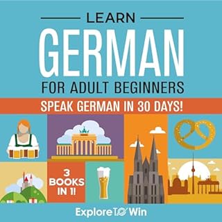 Learn German for Adult Beginners Audiolibro Por Explore To Win arte de portada