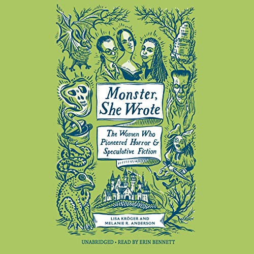 Diseño de la portada del título Monster, She Wrote