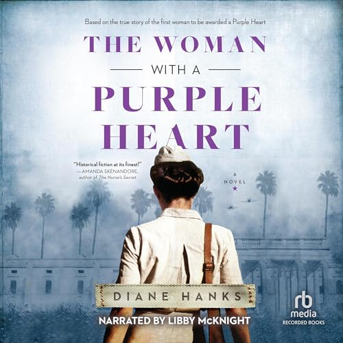 Diseño de la portada del título The Woman with a Purple Heart