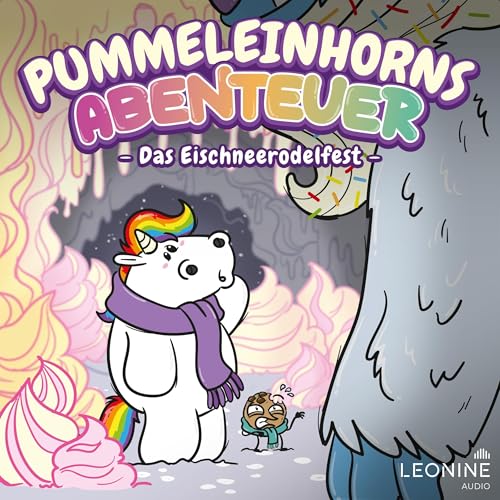 Page de couverture de Pummeleinhorns Abenteuer 1 - Das Eischneerodelfest