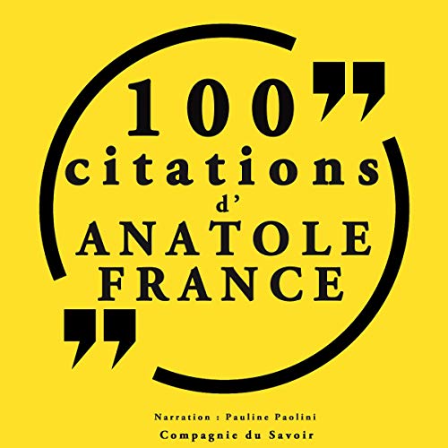 Diseño de la portada del título 100 citations d'Anatole France