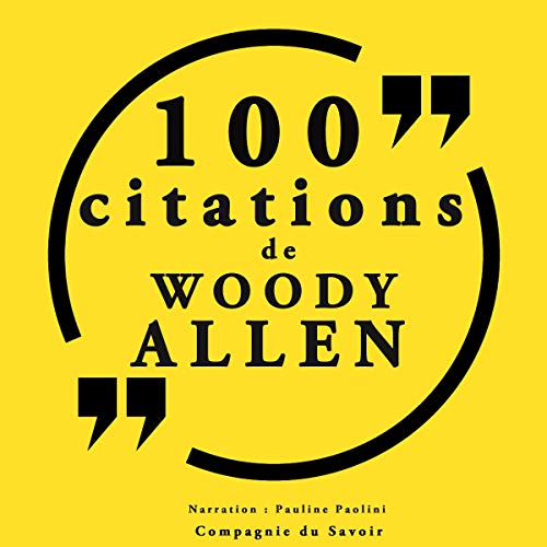 Diseño de la portada del título 100 citations Woody Allen