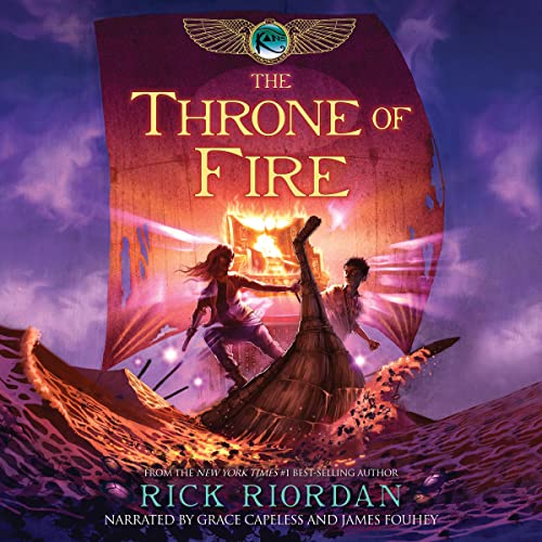 The Throne of Fire Audiolibro Por Rick Riordan arte de portada