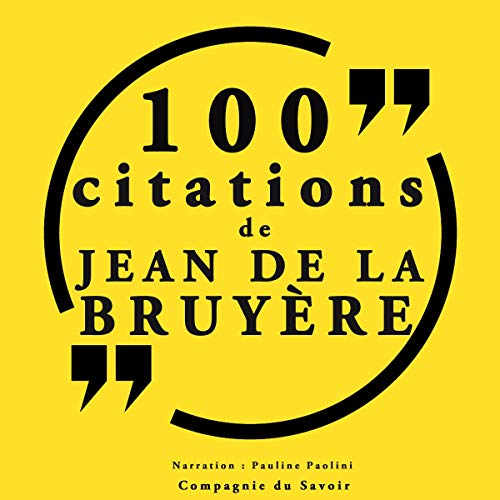 Diseño de la portada del título 100 citations Jean de la Bruyère