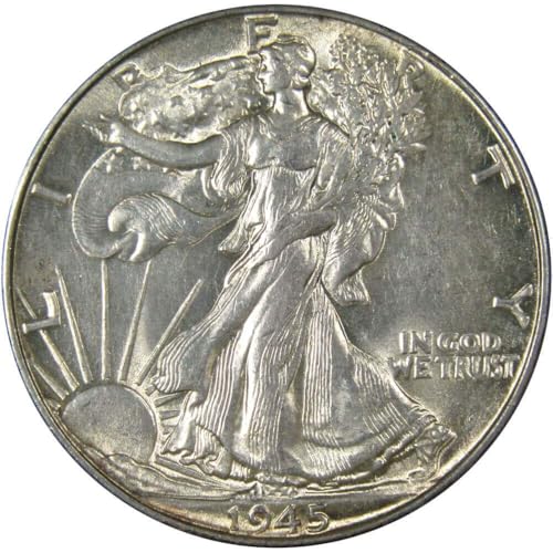 1945 Liberty Walking Half Dollar AU About Uncirculated Silver 50c Coin