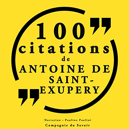 Diseño de la portada del título 100 citations d'Antoine de Saint Exupéry