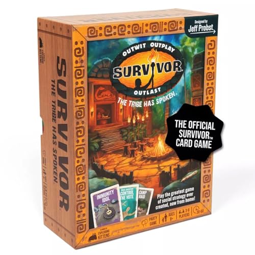 Exploding Kittens Survivor: The Tribe Has Spoken- The only Official Card Game for Survivor Fans - Family Party Game for Ages 